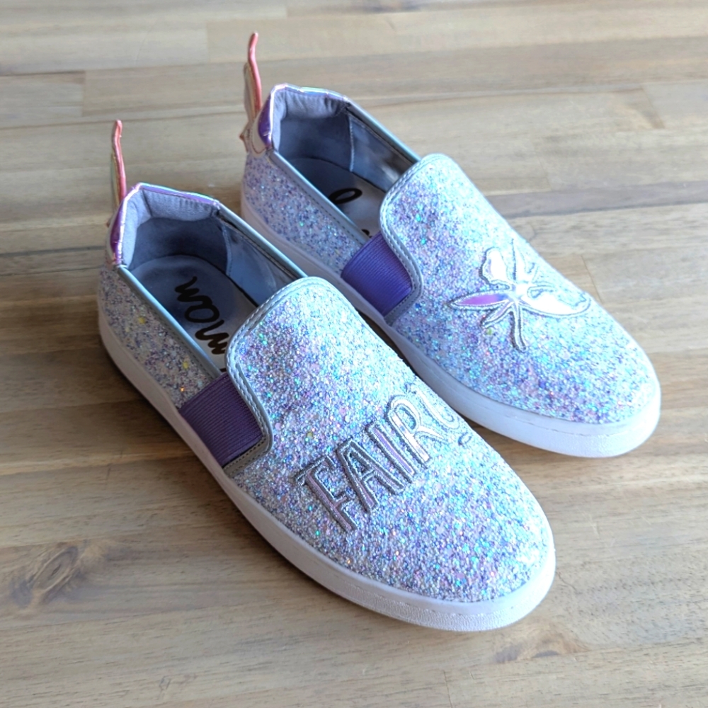 Sam Edelman Fairy Glitter Slip-On Sneakers (Youth Sz 3)NEW‎